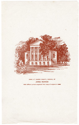 Home at Loudon County, Virgina, of James Monroe
